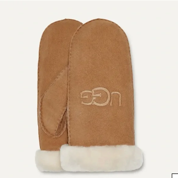 UGG | Accessories | Ugg Sheepskin Mittens With Embroidered